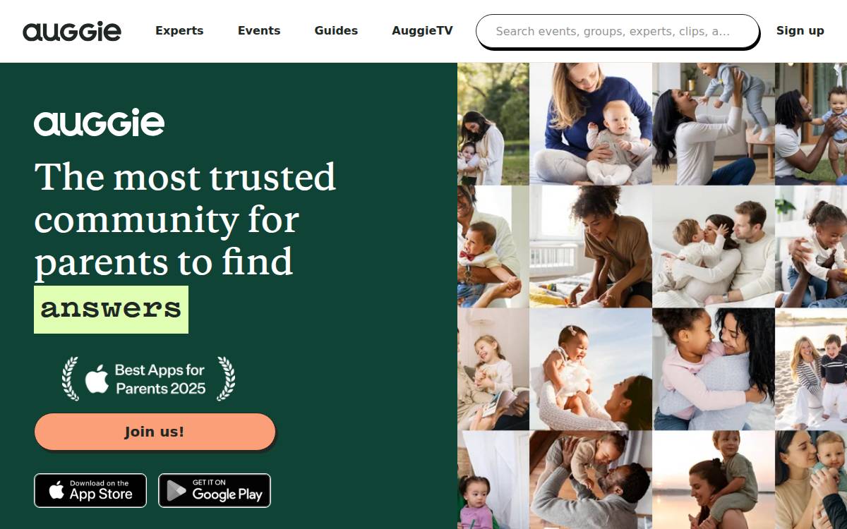 Auggie website preview
