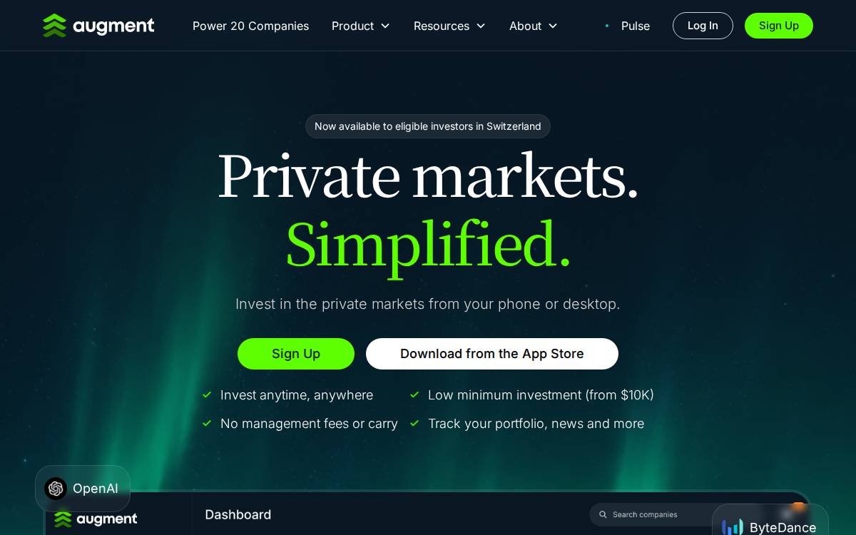 Augment website preview