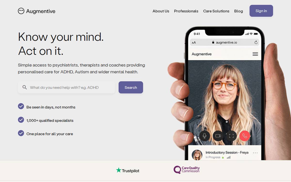 Augmentive website preview