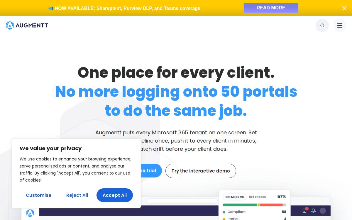 Augmentt website preview