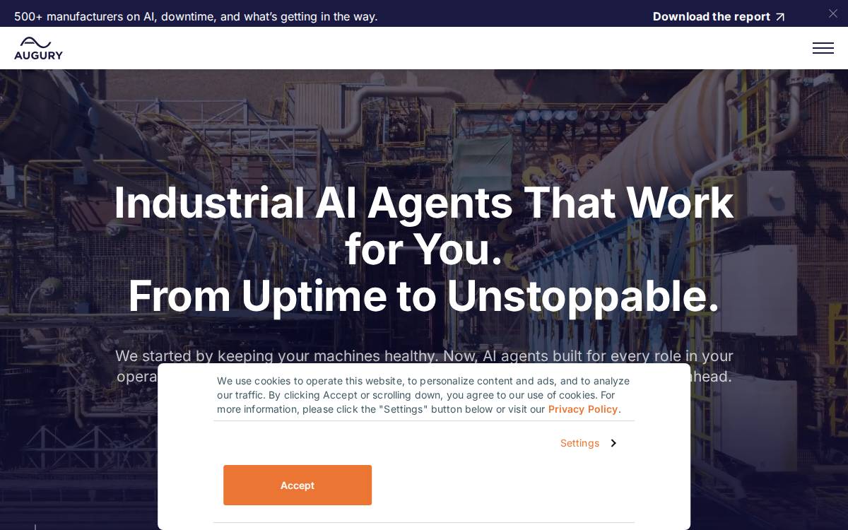 Augury website preview