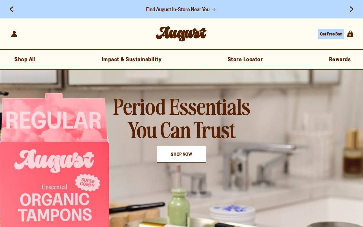 AUGUST website preview