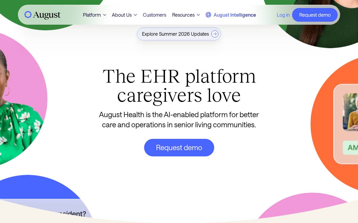 August Health website preview