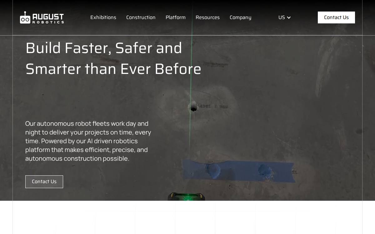 August Robotics website preview