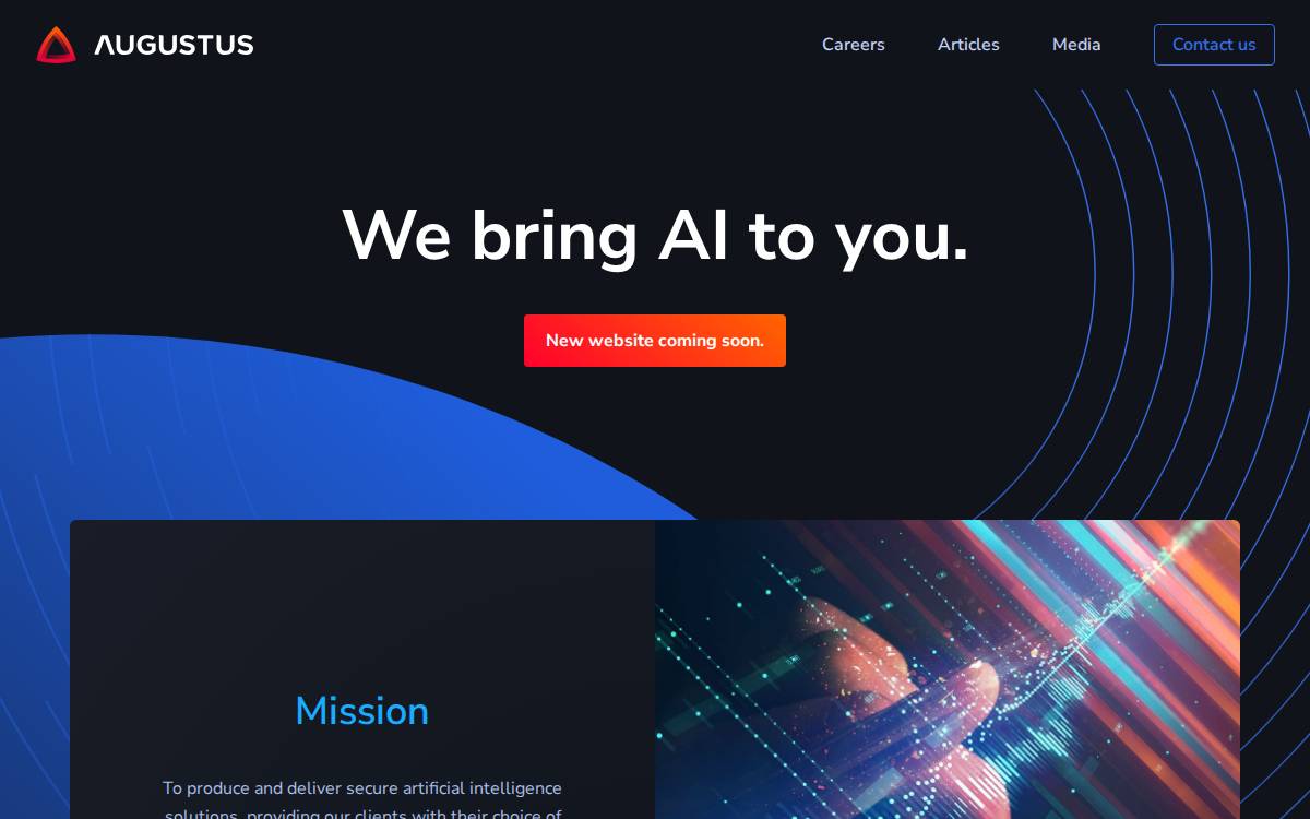 Augustus Intelligence website preview