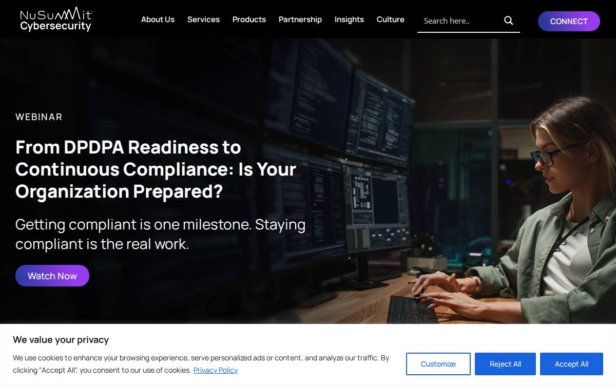 Aujas website preview