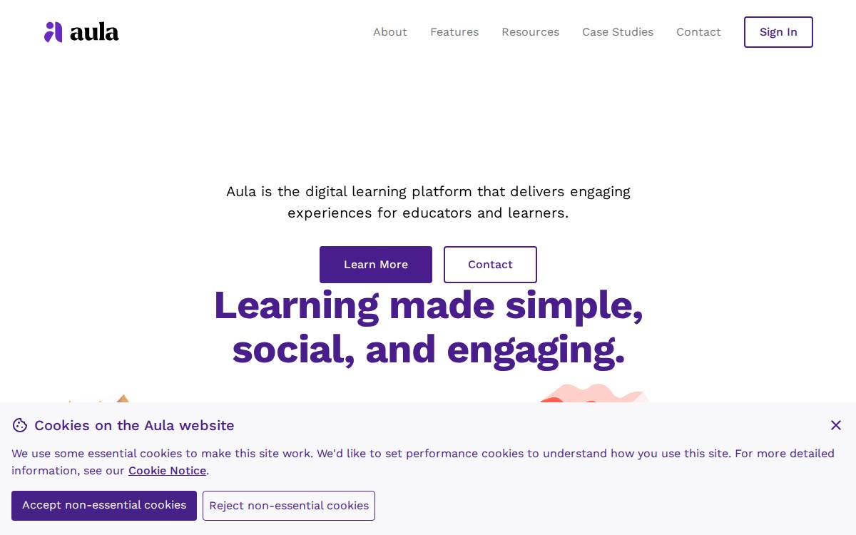 Aula website preview