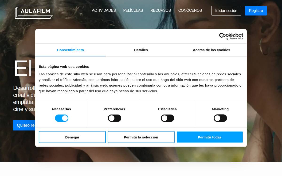 Aulafilm website preview