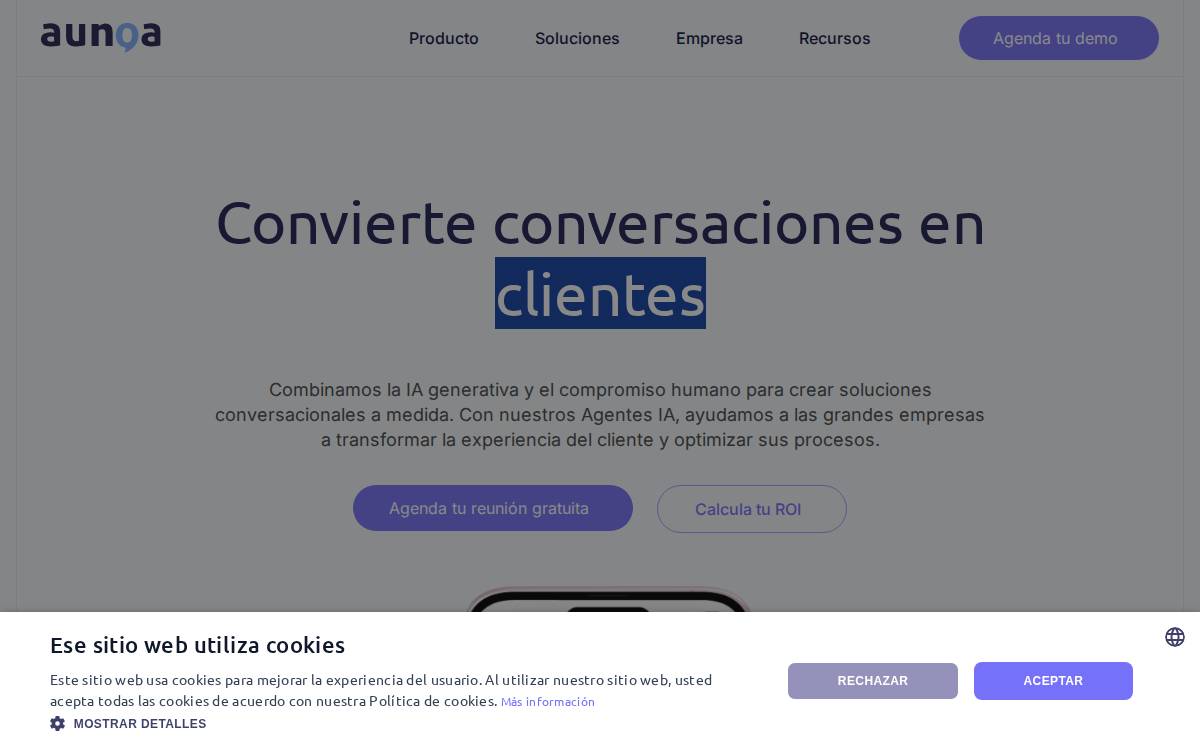 Aunoa website preview