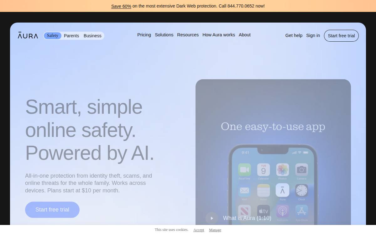 Aura website preview