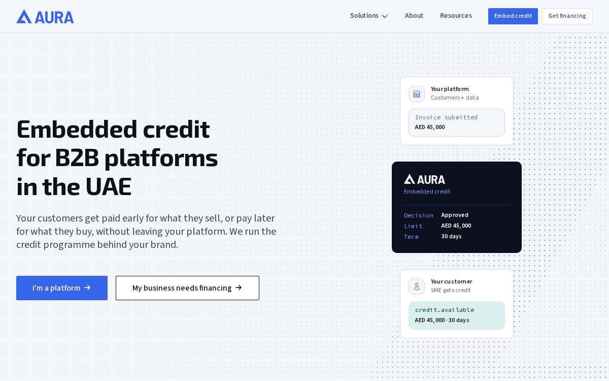 Aura website preview
