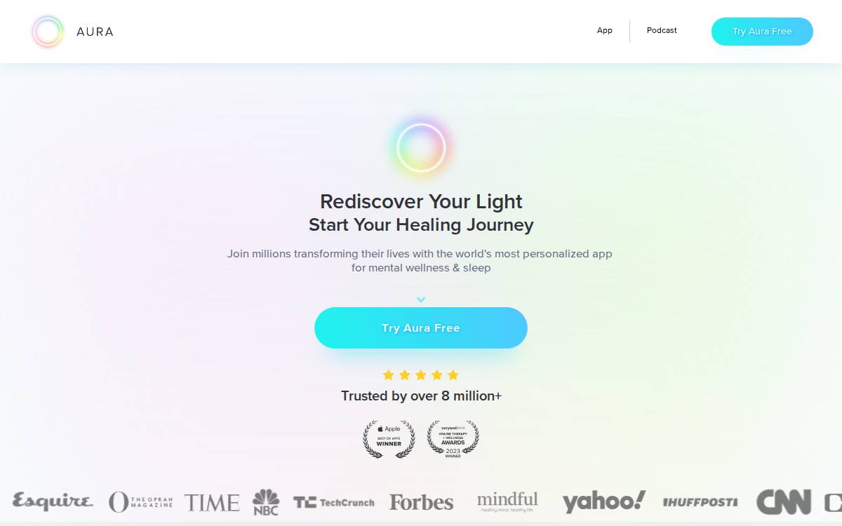 Aura website preview