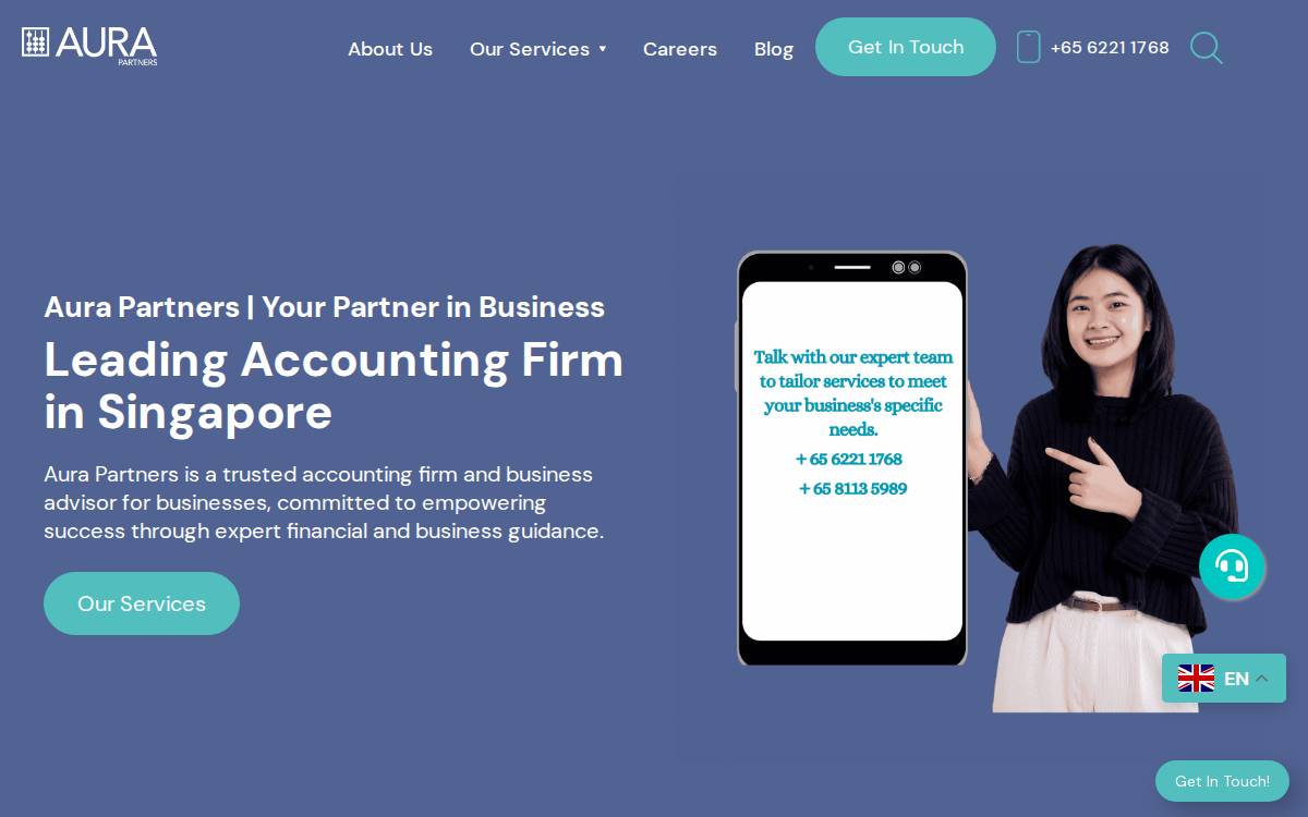 Aura Partners website preview