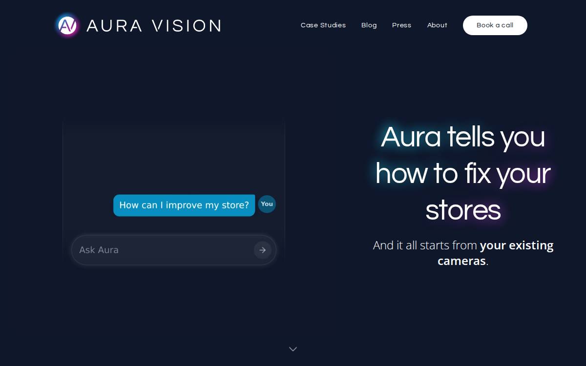 Aura Vision website preview
