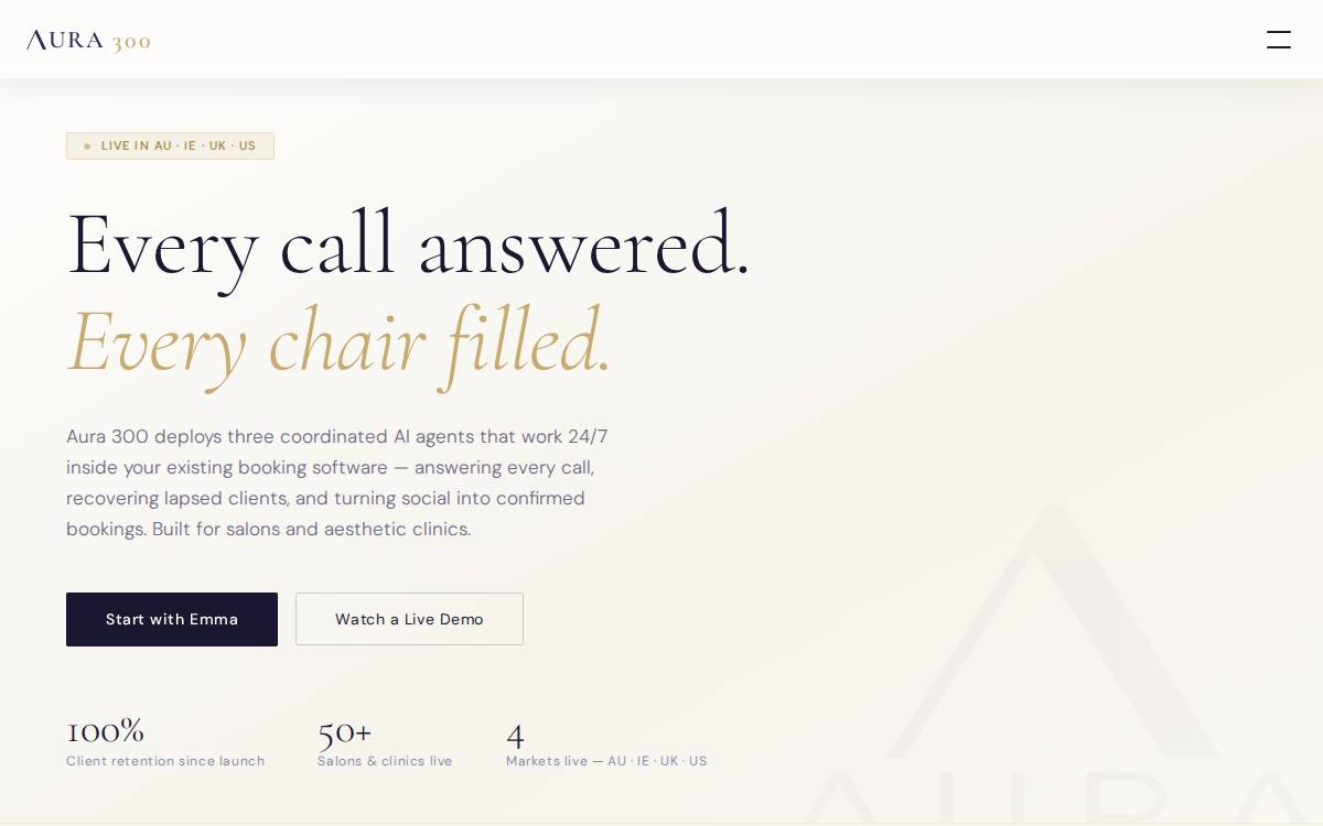 Aura300 website preview