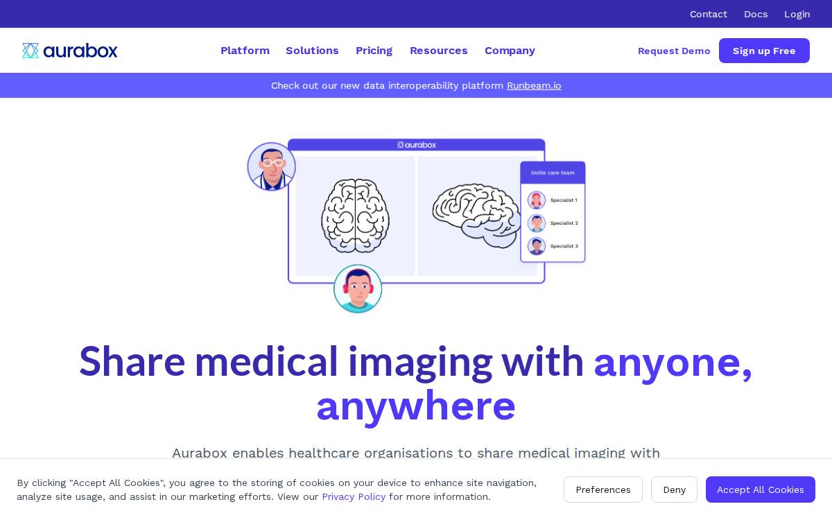 Aurabox website preview