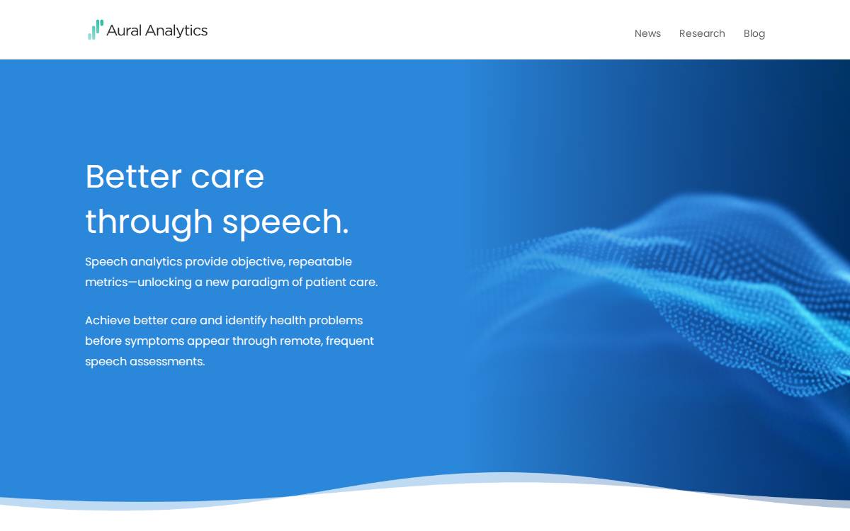 Aural Analytics website preview