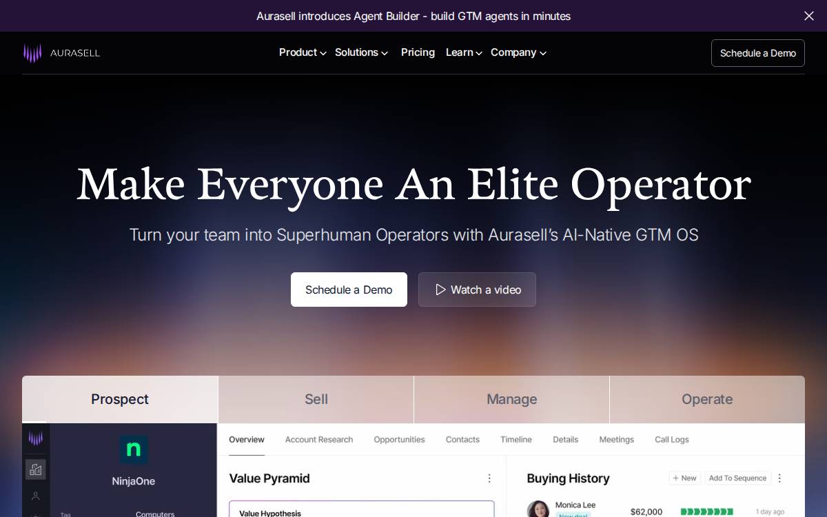 Aurasell website preview