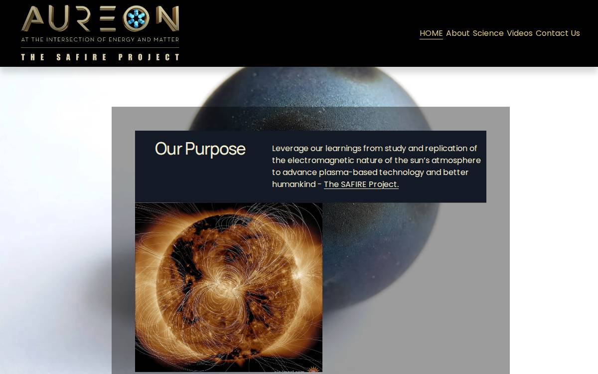 Aureon Energy website preview