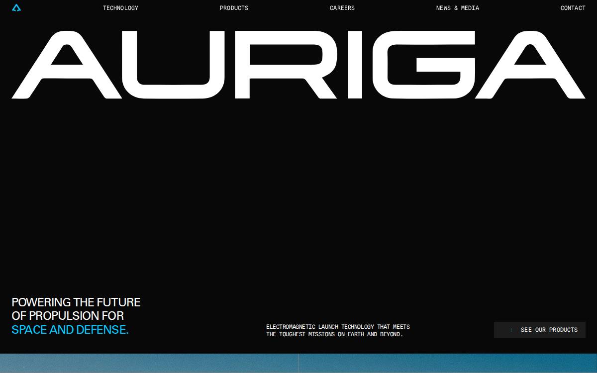 Auriga Space website preview
