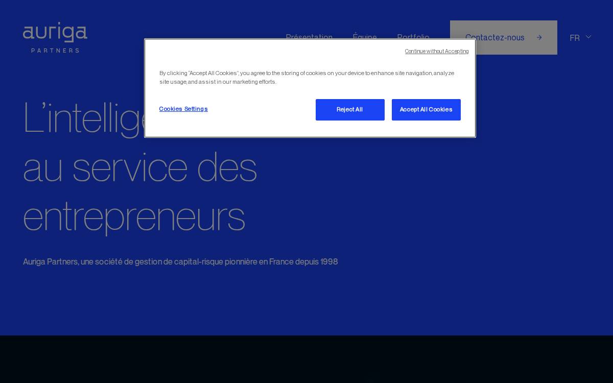 Auriga website preview