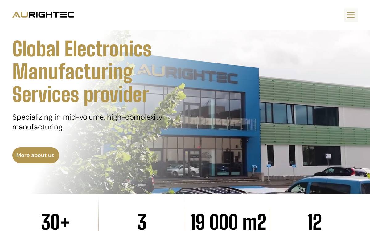 Aurightec website preview