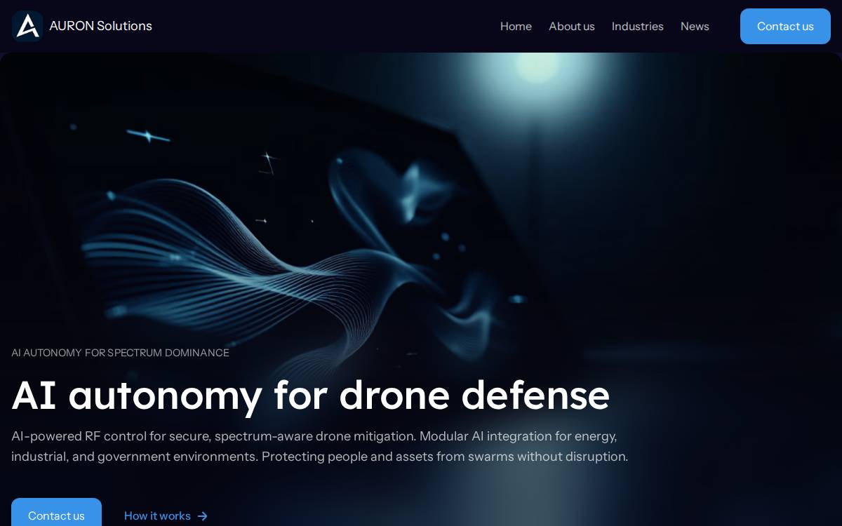 Auron Solutions website preview