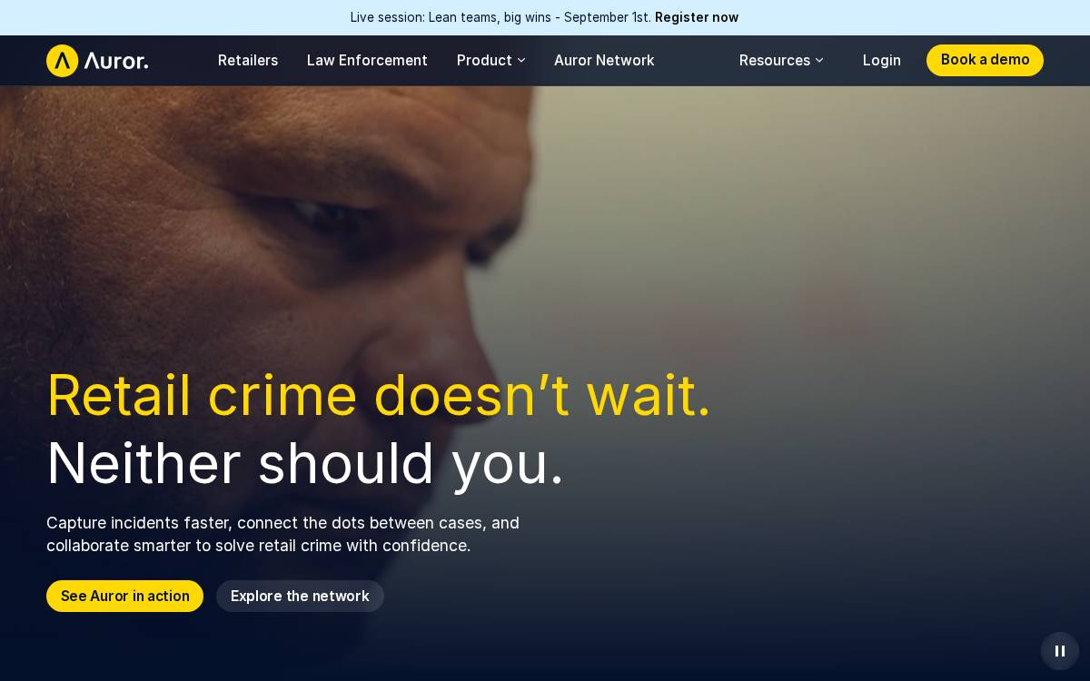 Auror website preview