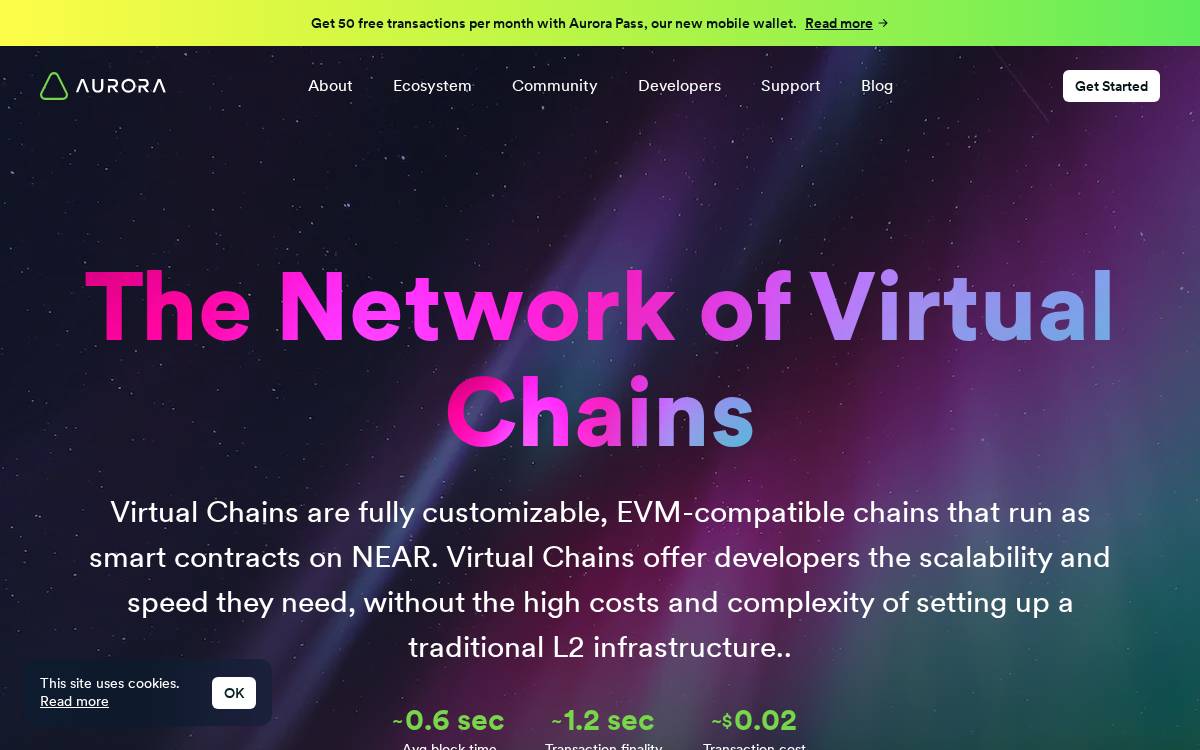 Aurora website preview