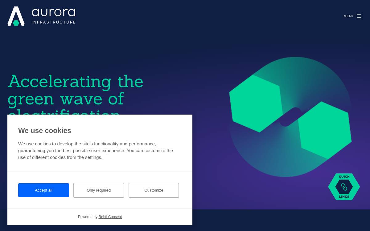 Aurorainfrastructure website preview