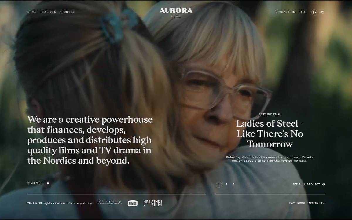 Aurorastudios website preview