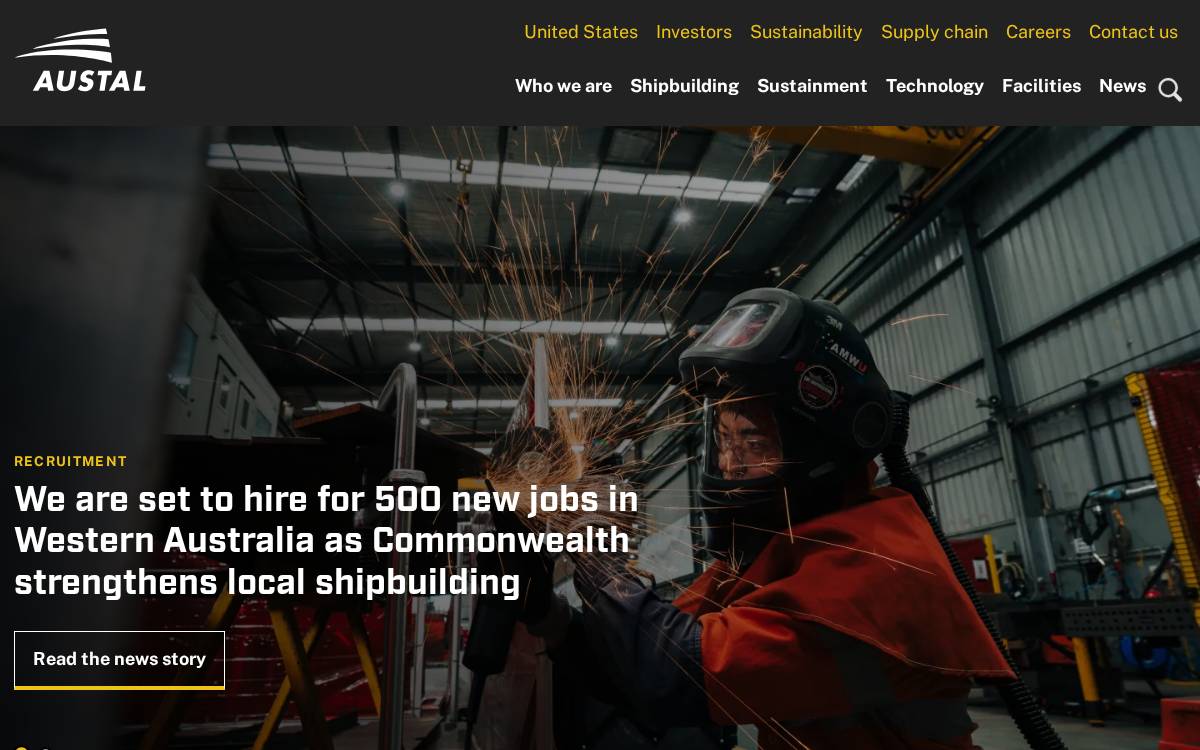 Austal website preview