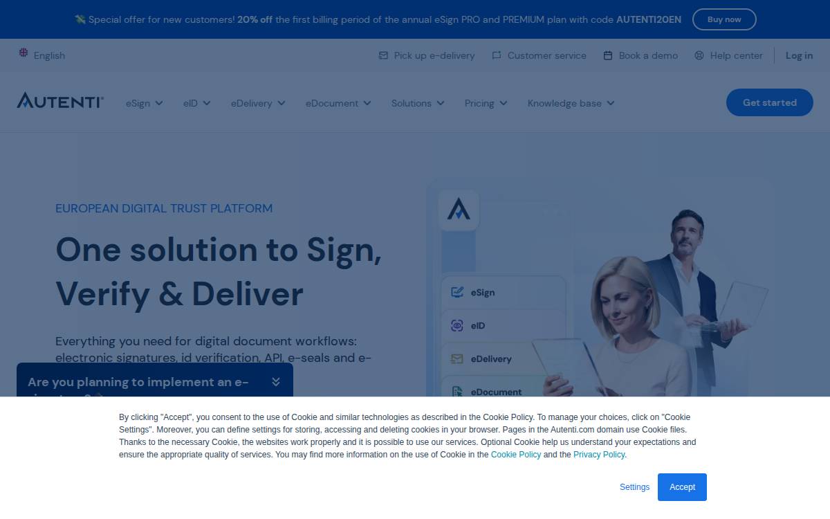 Autenti website preview