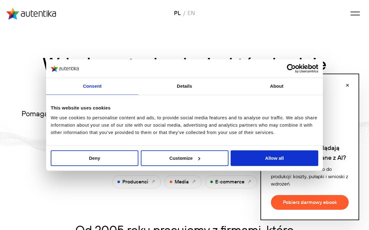 Autentika website preview
