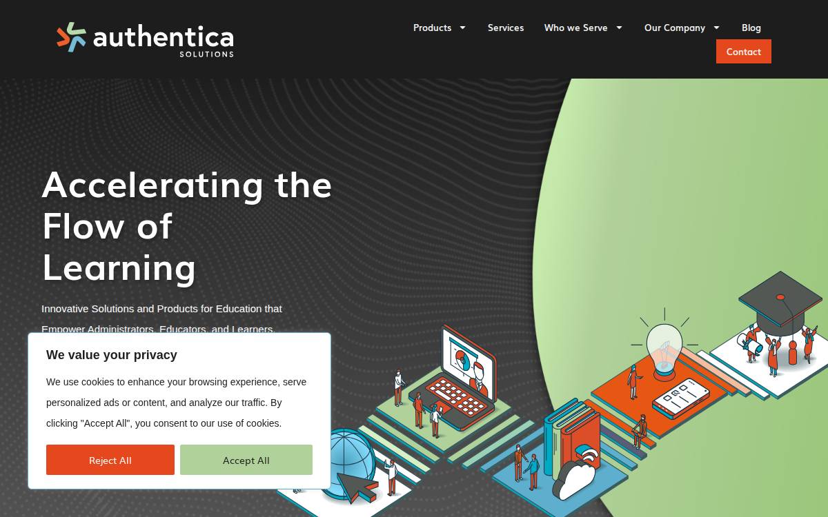 Authentica Solutions website preview