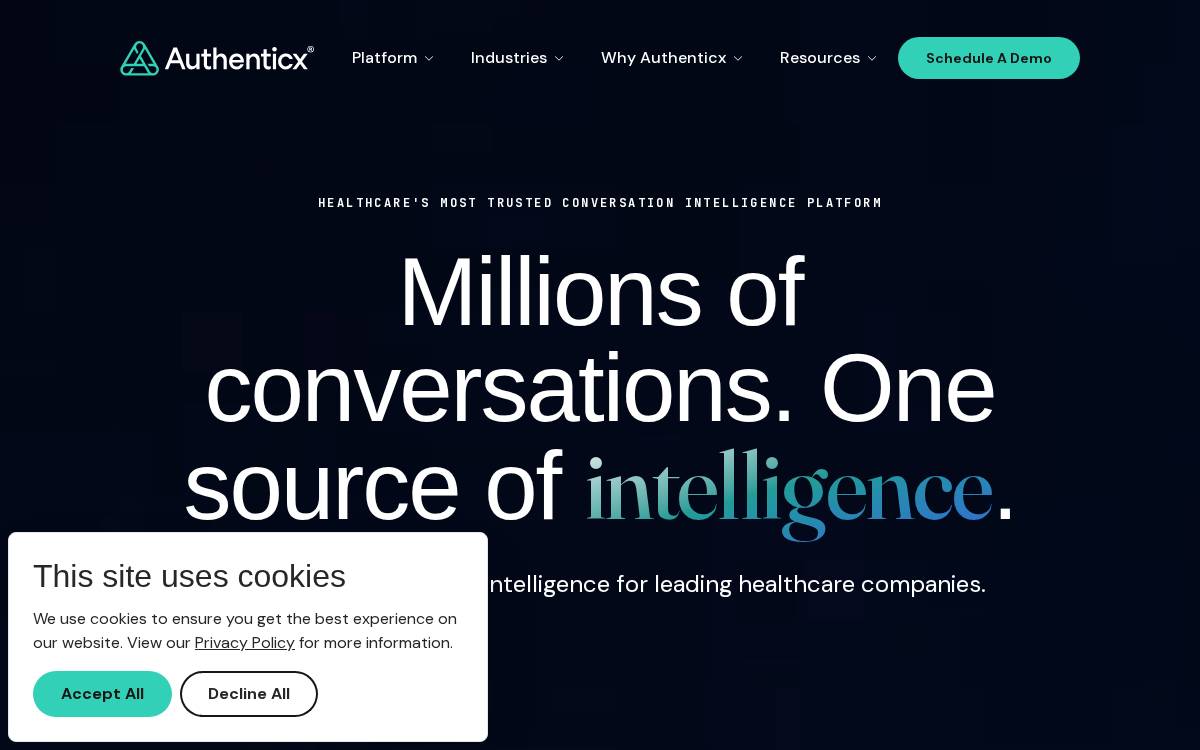 Authenticx website preview