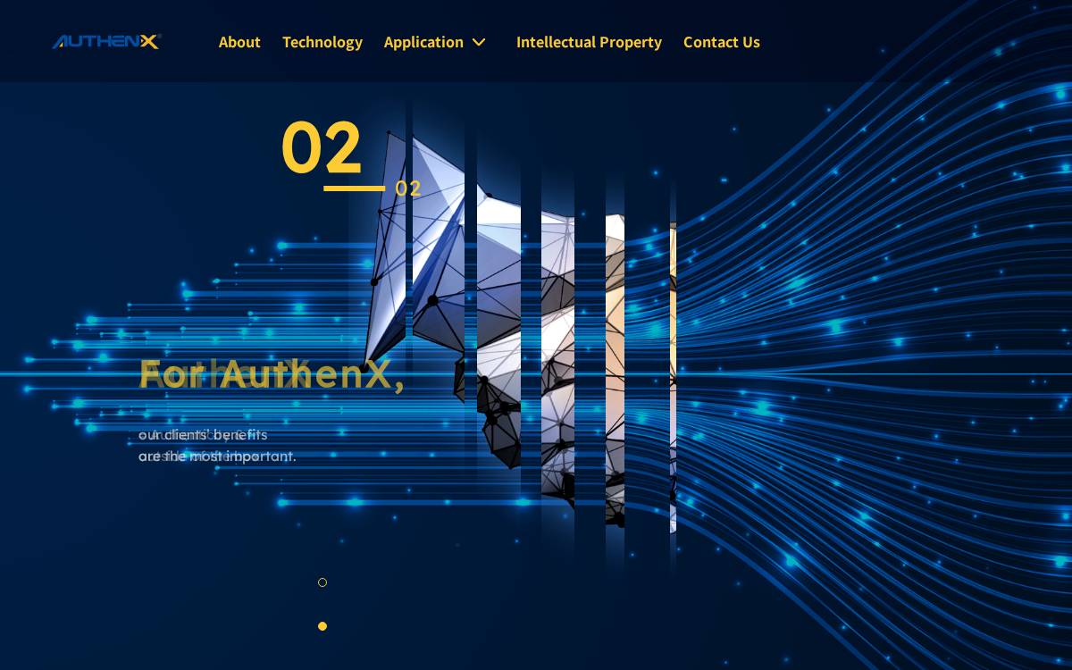 AuthenX website preview