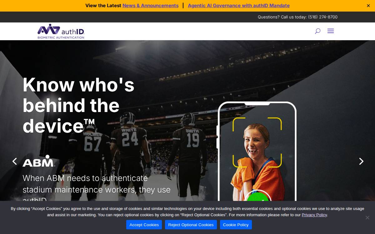 authID website preview