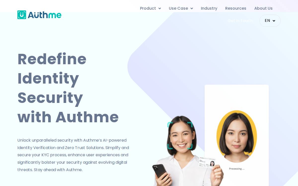 Authme website preview