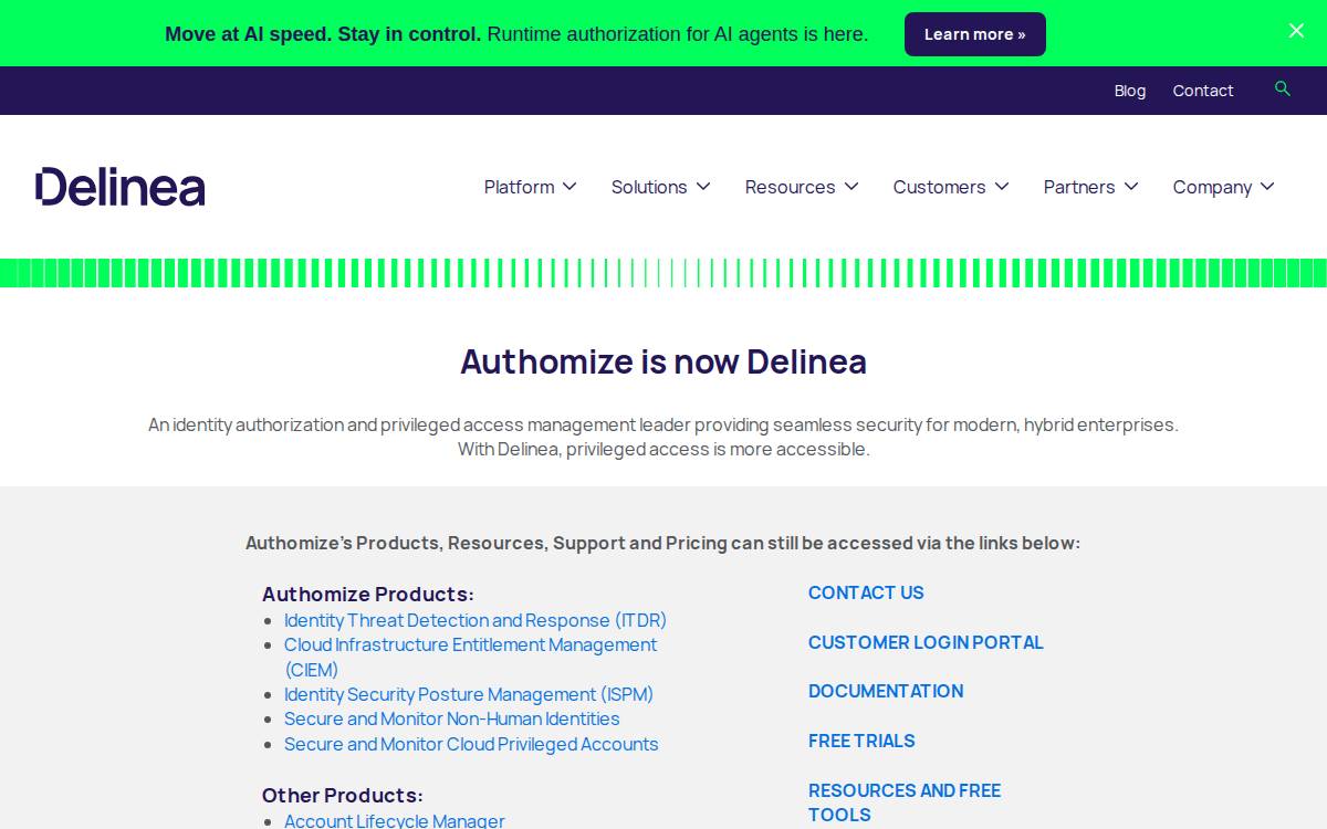 Authomize website preview