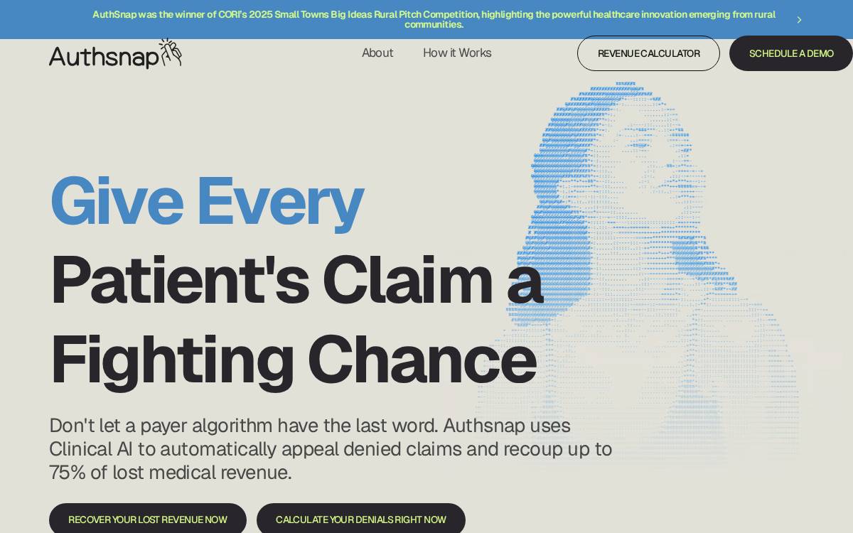 Authsnap website preview