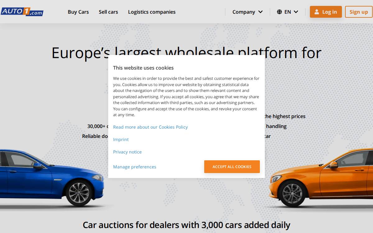 Auto1 Group website preview