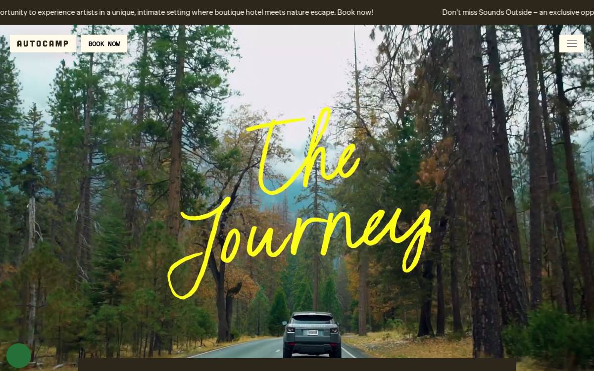 AutoCamp website preview