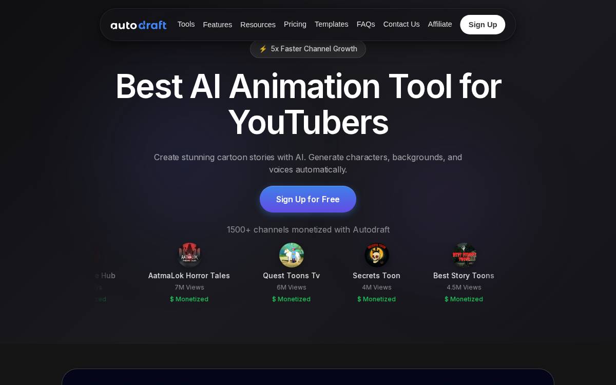 Autodraft website preview