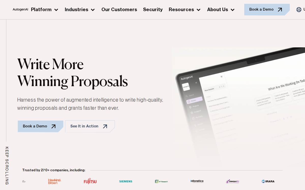 Autogenai website preview