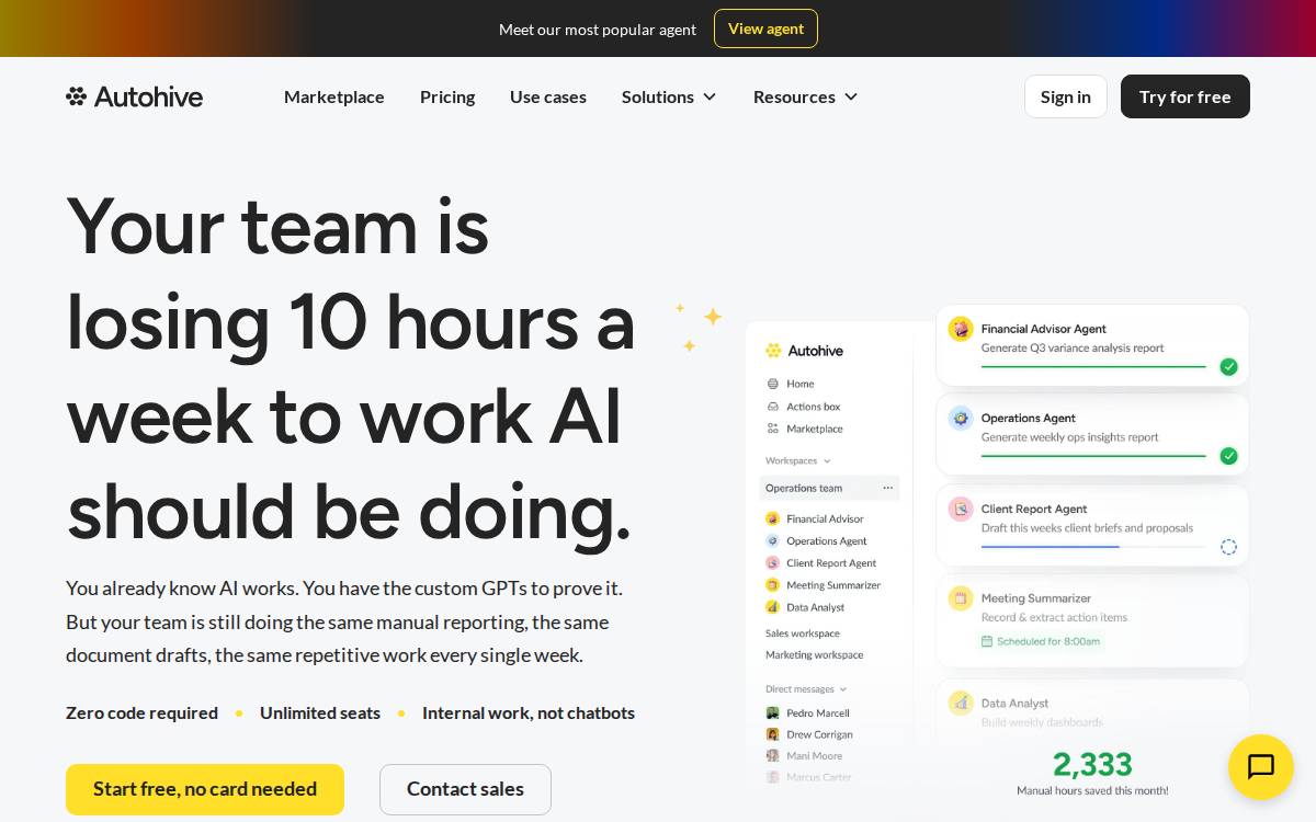 Autohive website preview