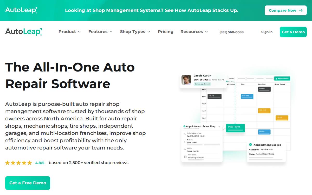 AutoLeap website preview