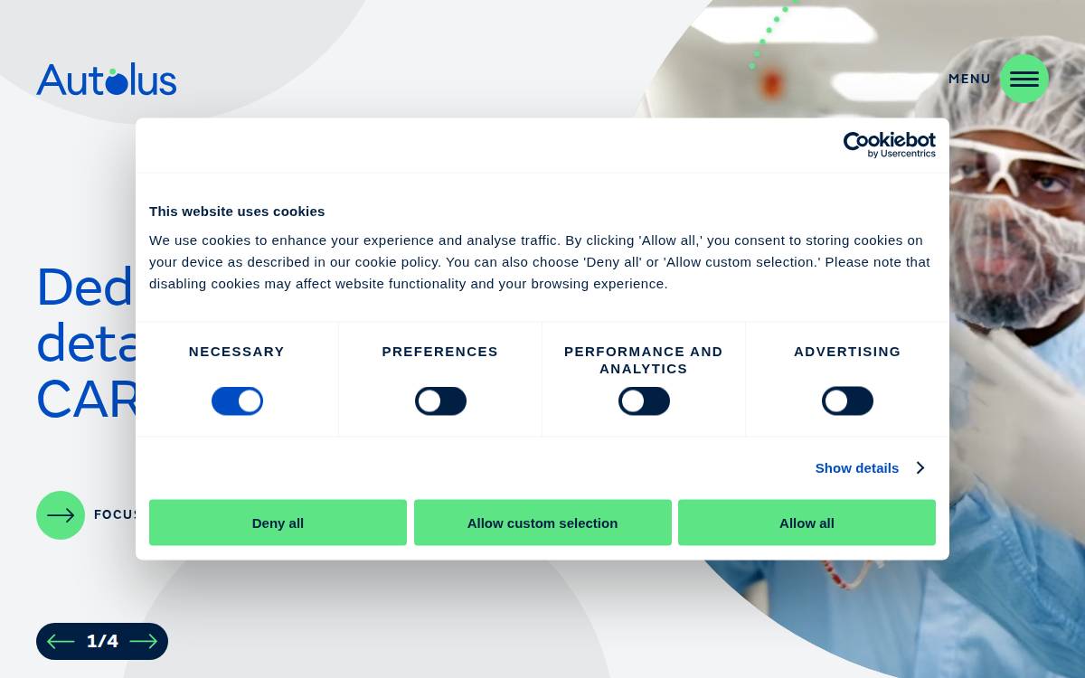 Autolus Therapeutics plc website preview