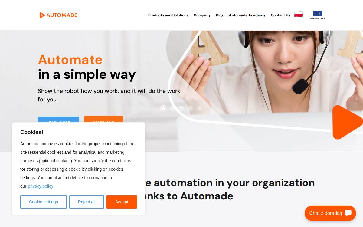 Automade website preview