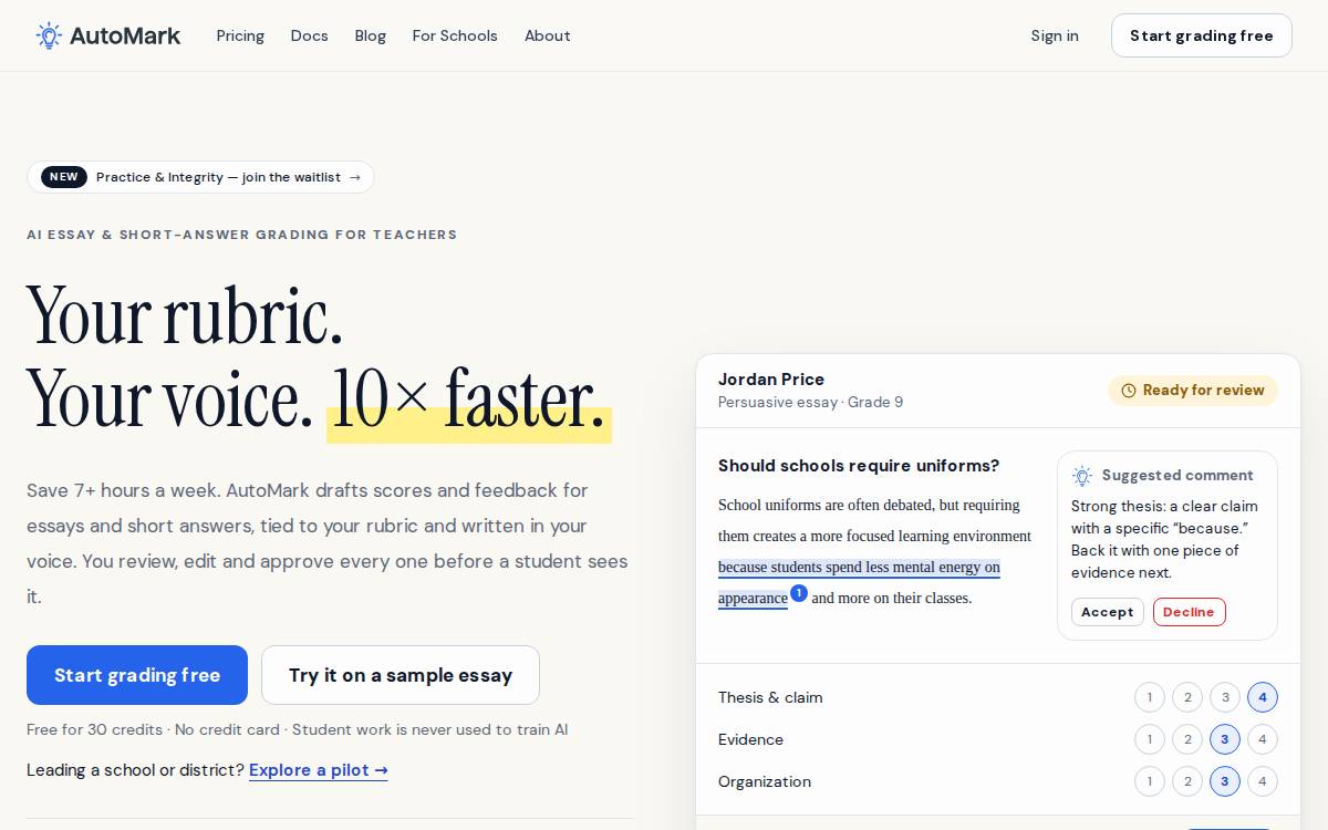 AutoMark website preview